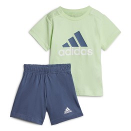  Completo Adidas Essentials Organic Cotton Tee and Shorts Green