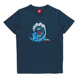 SANTA CRUZ T-Shirt Santa Cruz Screaming Wave Front Youth Tidal Teal