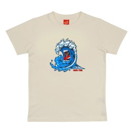 SANTA CRUZ T-Shirt Santa Cruz Screaming Wave Front Youth Light Grey