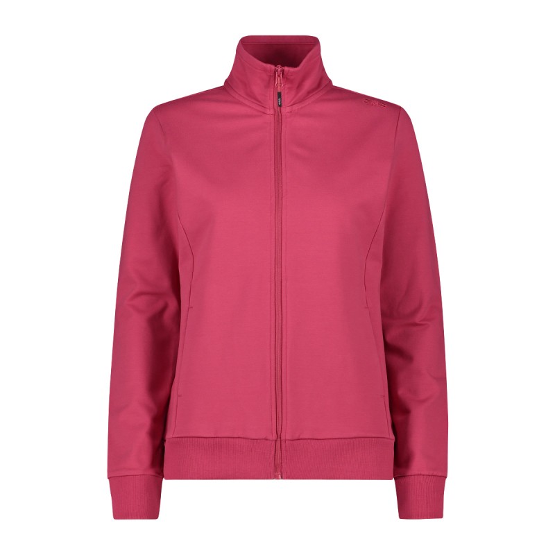 Felpa CMP con zip in cotone stretch W CMP Maglieria