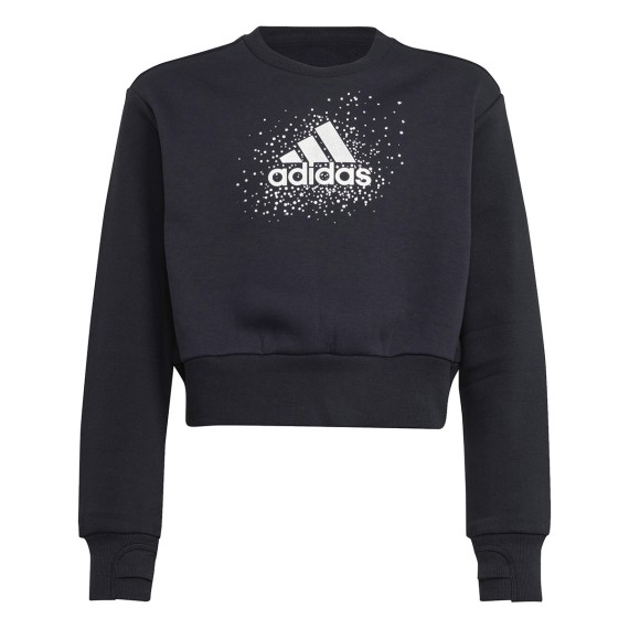 ADIDAS Adidas Cropped Glam Black Sweatshirt ADIDAS Adidas Cropped Glam Black Sweatshirt