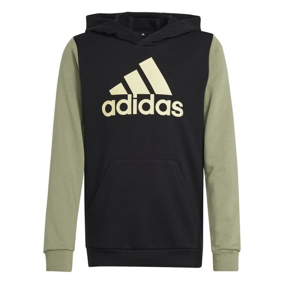 ADIDAS Adidas Essentials Big Logo Two-Color Junior Black Hoodie ADIDAS Adidas Essentials Big Logo Two-Color Junior Black Hoodie