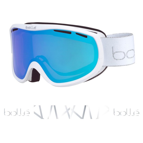 BOLLE' Masque de Ski Bollé Sierra White & Silver Shiny Azure BOLLE' Masque de Ski Bollé Sierra White & Silver Shiny Azure