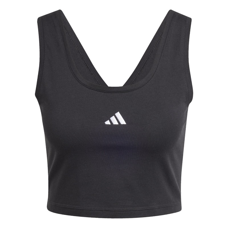 ADIDAS Adidas Essentials Small Logo Cotton Lifestyle Black Tank Top