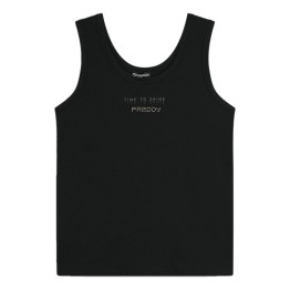 FREDDY Freddy Gold Graphic Flared Tank Top