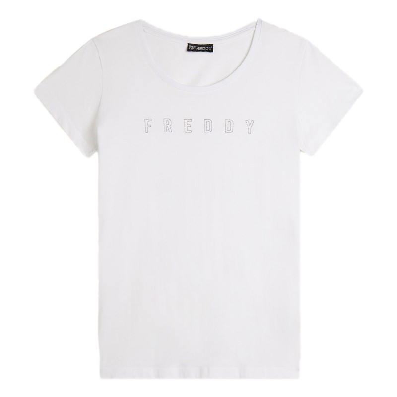 FREDDY Freddy Round Neck T-shirt with Glitter Logo