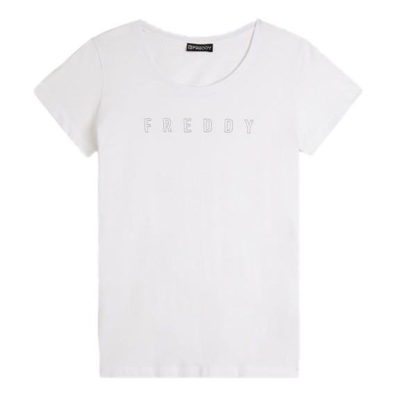 FREDDY Freddy Round Neck T-shirt with Glitter Logo