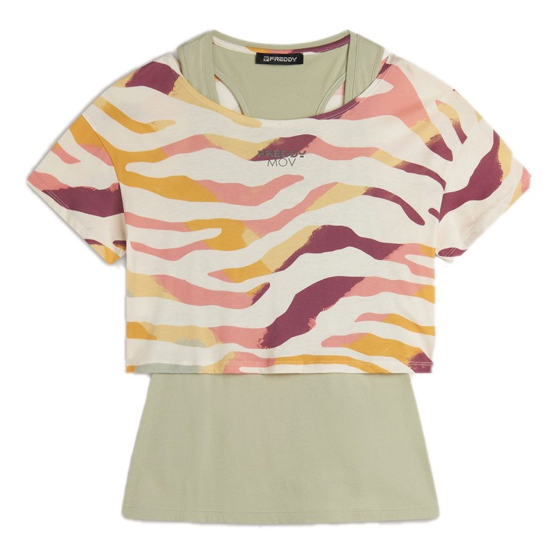 FREDDY Set Freddy T-shirt Cropped Multicolore et Débardeur