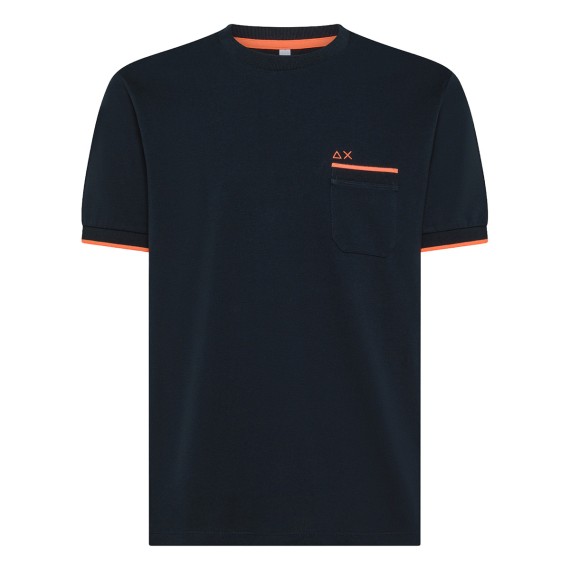 SUN68 Sun68 Piqué Fluorescent Logo T-shirt