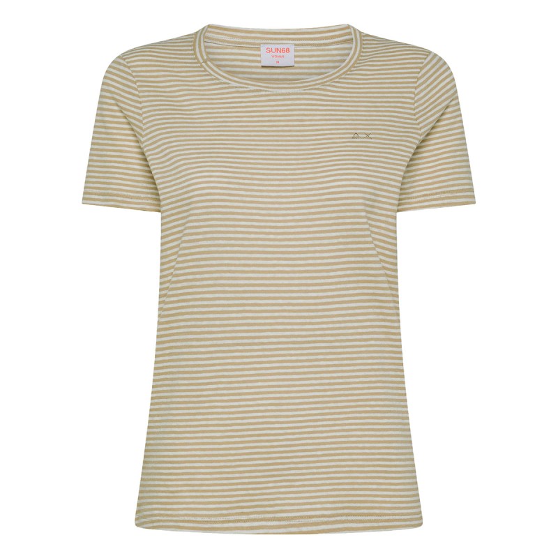 SUN68 Camiseta Sun68 Striped Linen And Cotton