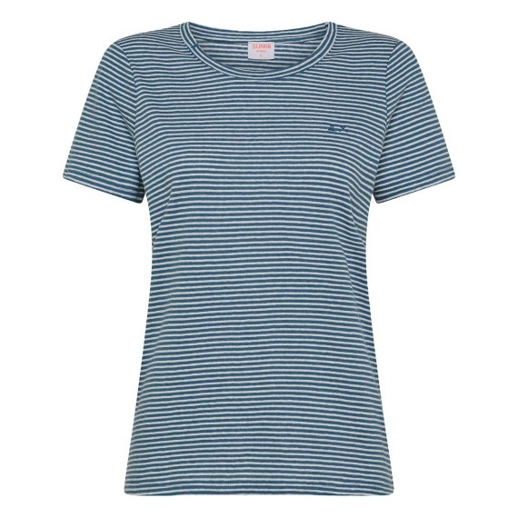 SUN68 Sun68 Striped Linen And Cotton T-shirt