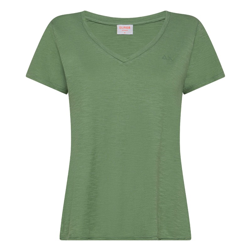 SUN68 Sun68 Cotton V-Neck W T-shirt