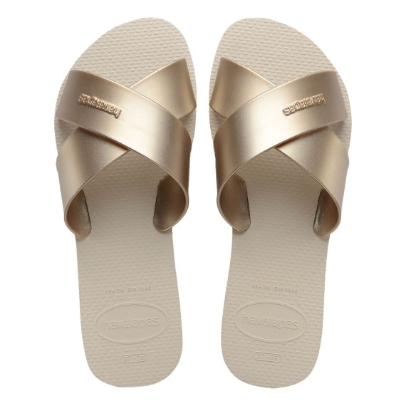 HAVAIANAS Havaianas Aqua Metallic Slides HAVAIANAS Havaianas Aqua Metallic Slides