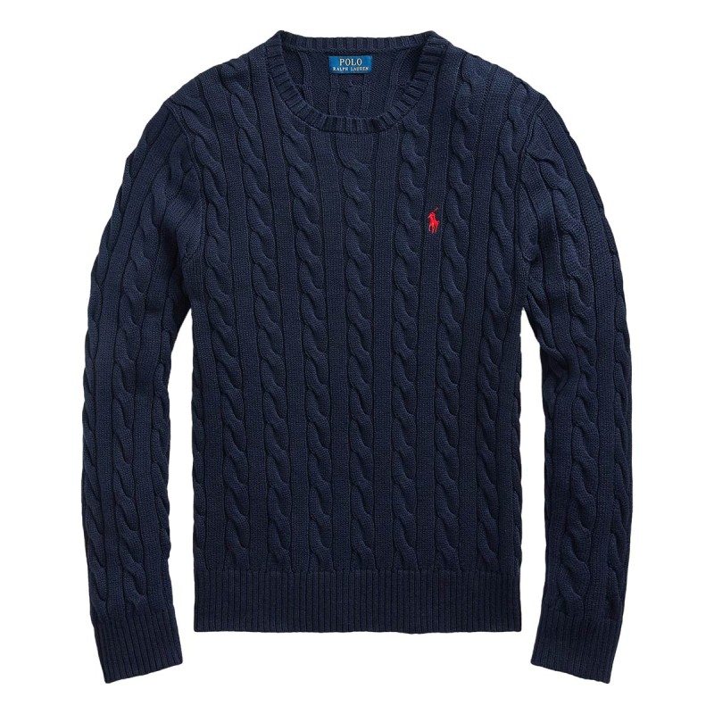 POLO RALPH LAUREN Pull en coton torsadé Polo Ralph Lauren Hunter Navy