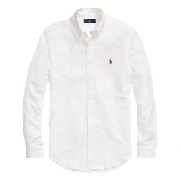 Camicia Polo Ralph Lauren Oxford Custom-Fit White POLO RALPH LAUREN Camicie