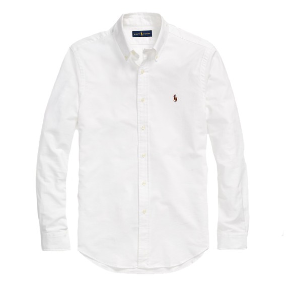 Camicia Polo Ralph Lauren Oxford Custom-Fit White POLO RALPH LAUREN Camicie