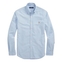 POLO RALPH LAUREN Camisa Polo Ralph Lauren Oxford Custom-Fit Blue