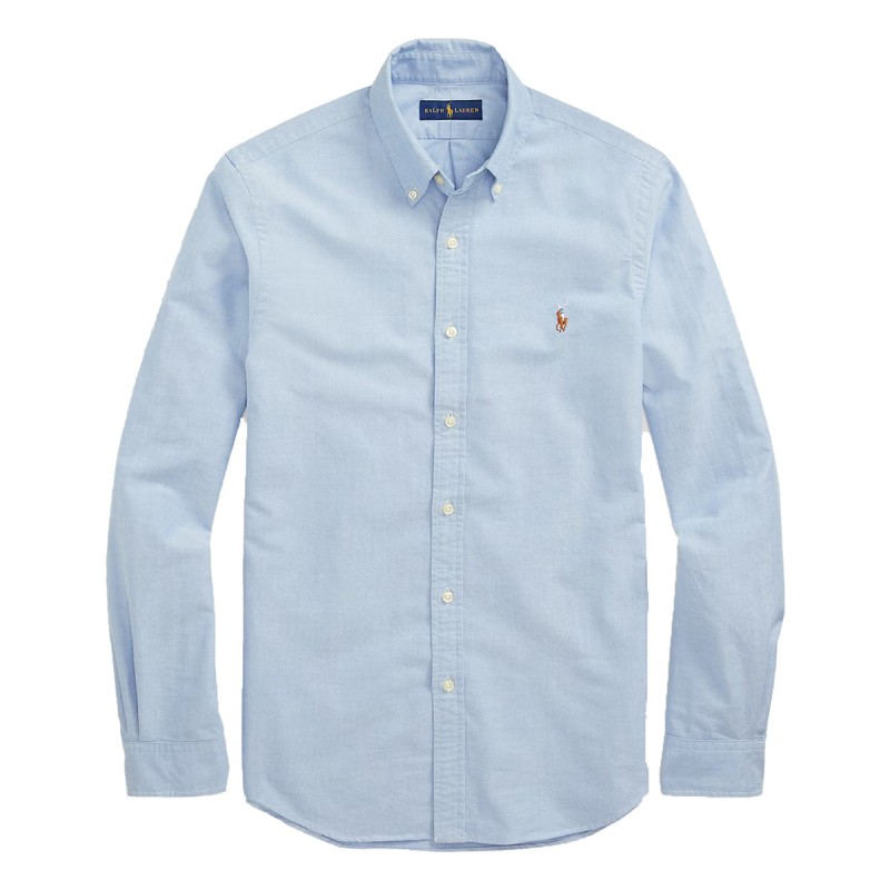 POLO RALPH LAUREN Camisa Polo Ralph Lauren Oxford Custom-Fit Blue