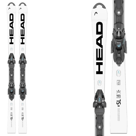 HEAD Head WCR e-SL Rebel FIS SW RP Skis with Freeflex ST 16X bindings