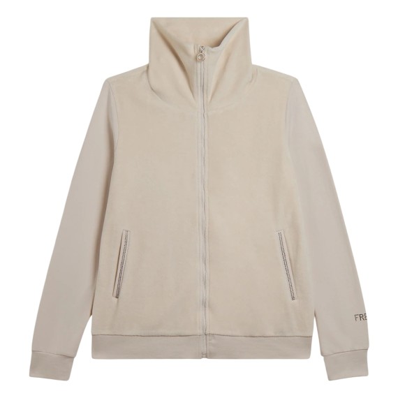 FREDDY Felpa Freddy Velvet Zip Logo Strass