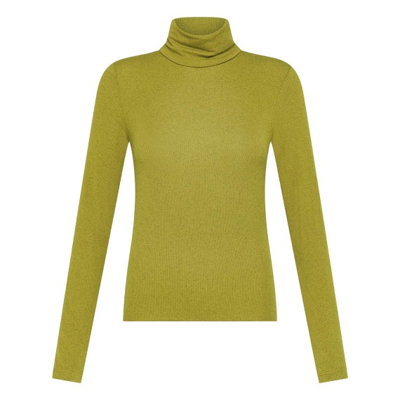 DEHA Camiseta Deha de Cuello Alto en Mezcla de Cachemira