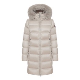 COLMAR ORIGINALS Long down jacket with fur Colmar