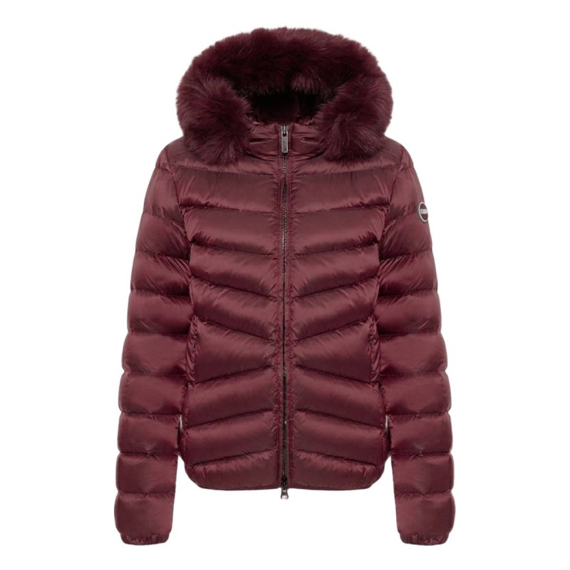 COLMAR ORIGINALS Quilted down jacket with faux fur