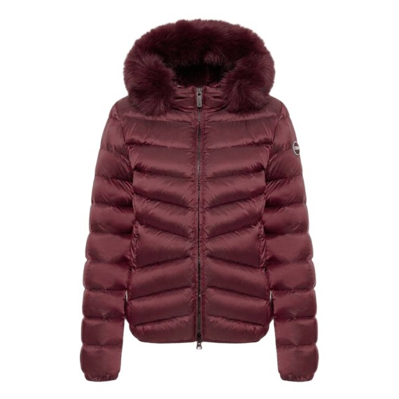 COLMAR ORIGINALS Quilted down jacket with faux fur