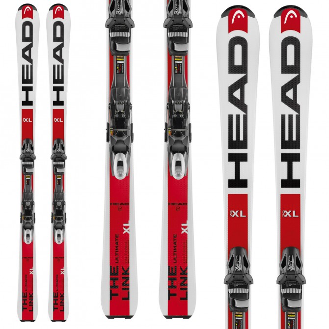 HEAD Ski Head The Ultimate Link R Track + fixation Sp 10 Abs pm rosso-bianco