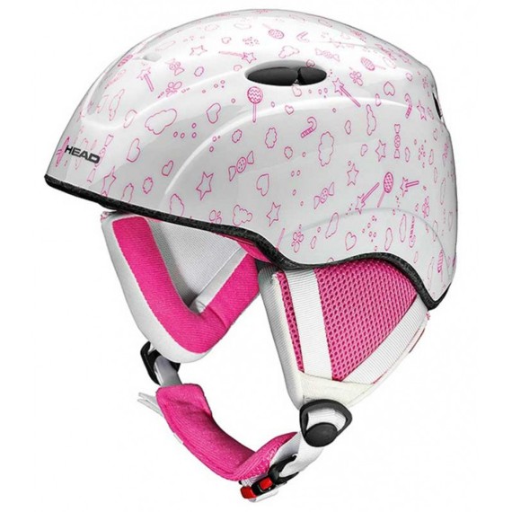 Snow Helmet Head Star pink