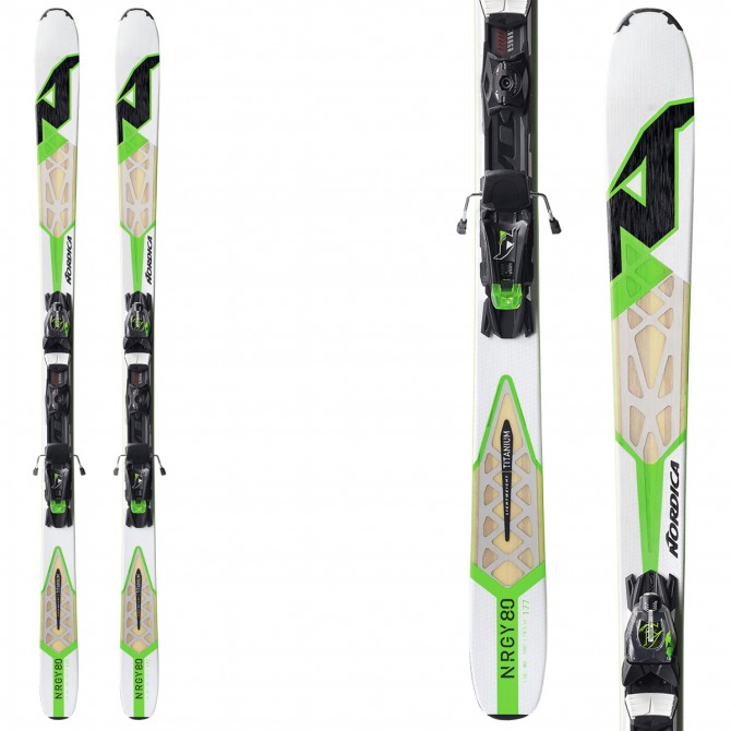 Ski Nordica Nrgy 80 Evo + fixations N Adv Pr Evo blanc-vert