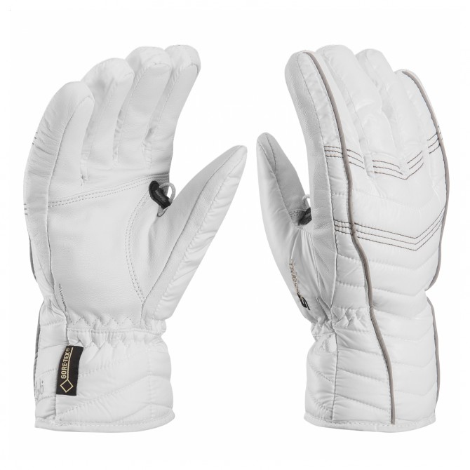 LEKI Ski gloves Leki Cortina S Gtx white-grey