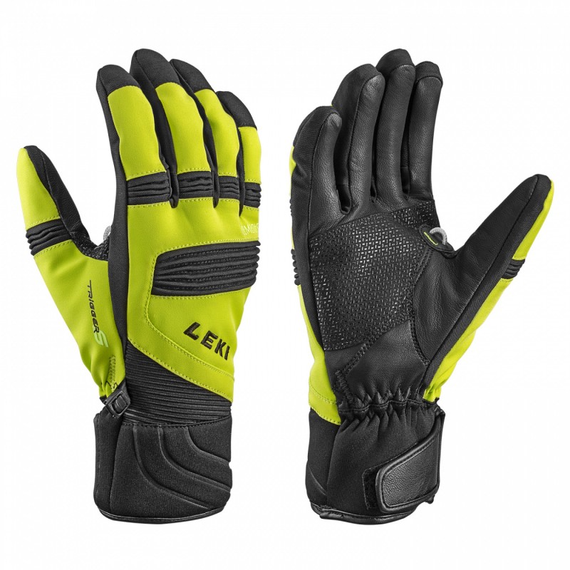 Ski gloves Leki Palladium lime-black