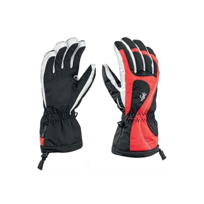 Ski gloves Leki Falera S Girl black-red-white