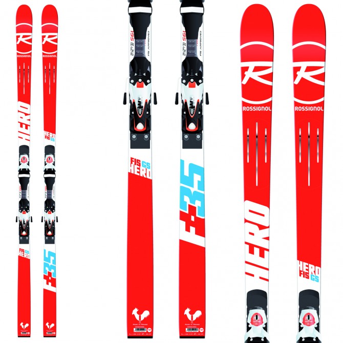 Ski Rossignol Hero Fis Gs + bindings Axial 3 120