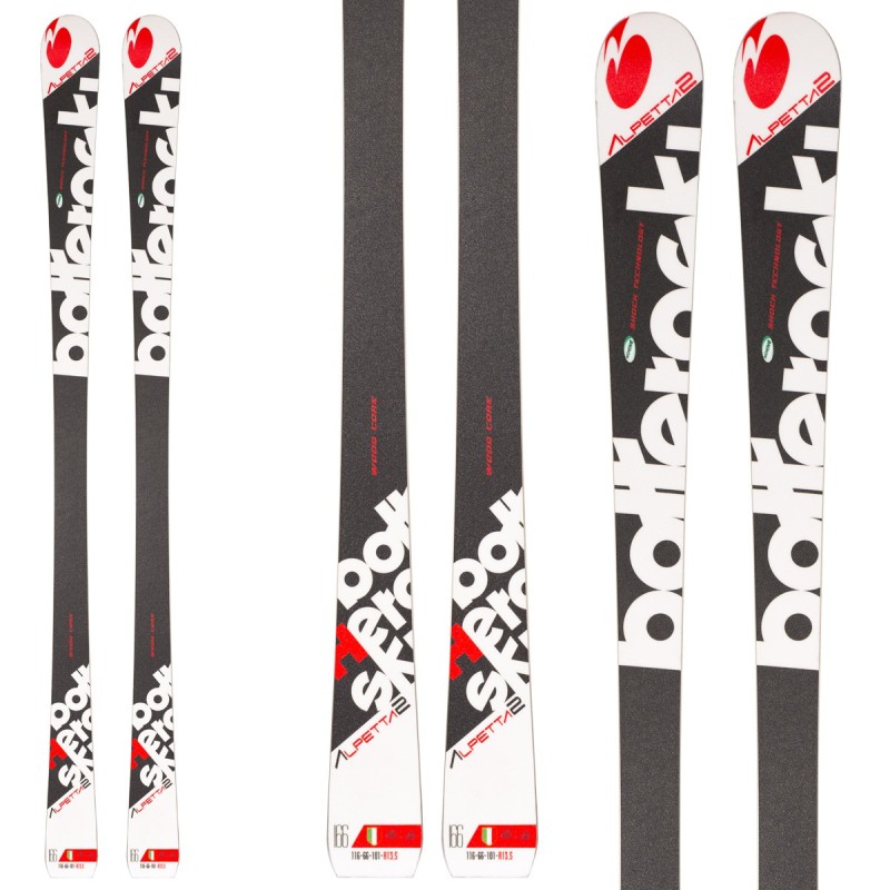 Ski Bottero Ski Alpetta 2 + fixations Prd 11 + plaque Aso 10