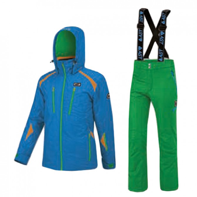 Complète de ski Astrolabio Homme azur-orange-vert