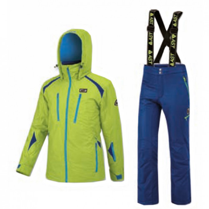 Ski suit Astrolabio A39W Man lime-royal-blue