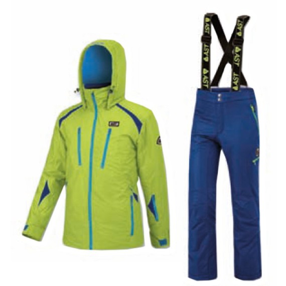 Ski suit Astrolabio A39W Man lime-royal-blue
