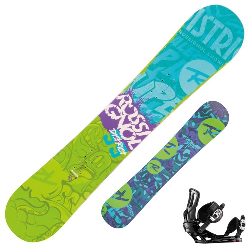 Snowboard Rossignol District Amptek Wide + fijaciones Battle V1