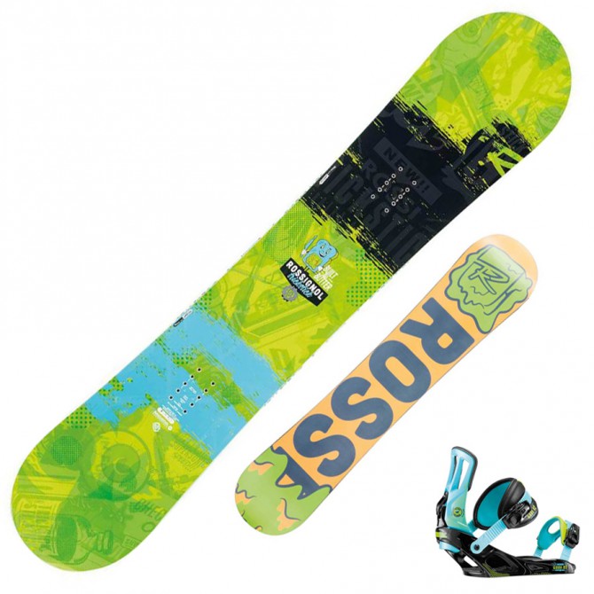 Snowboard Rossignol Tricstick Amptek Wide + fijaciones Cage V2 m/l
