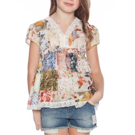 Blouse Twin-Set Patchwork Girl