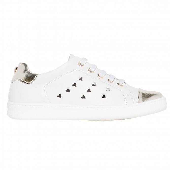Sneakers Twin-Set Fille blanc-or (35-40)
