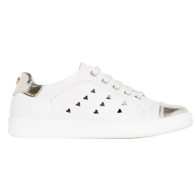 Sneakers Twin-Set Fille blanc-or (28-34)