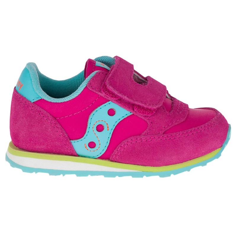 Sneakers Saucony Jazz HL Baby rosa-azul-lime