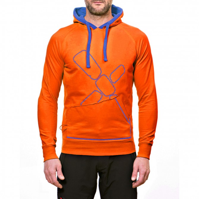 Sweatshirt Rock Experience Gonfio Man orange