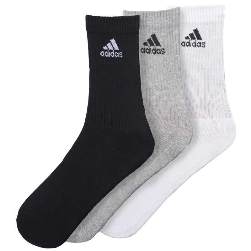 Calcetines Adidas 3-Stripes Performance blanco-gris-negro