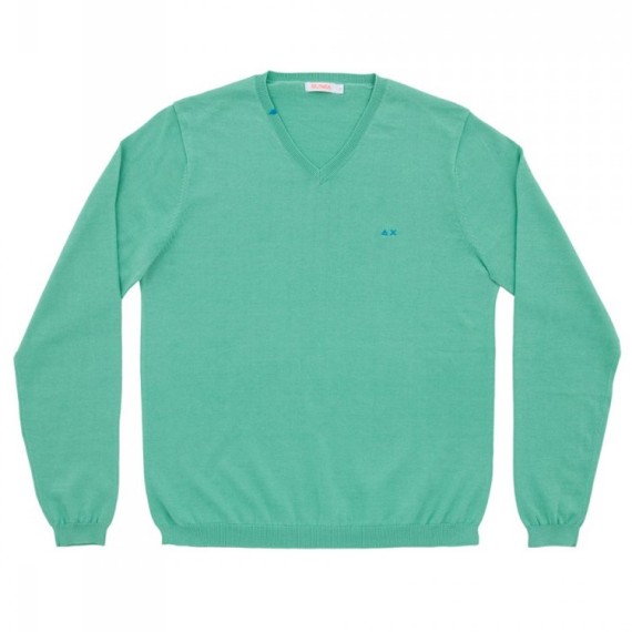 Pullover Sun68 Solid Homme jade