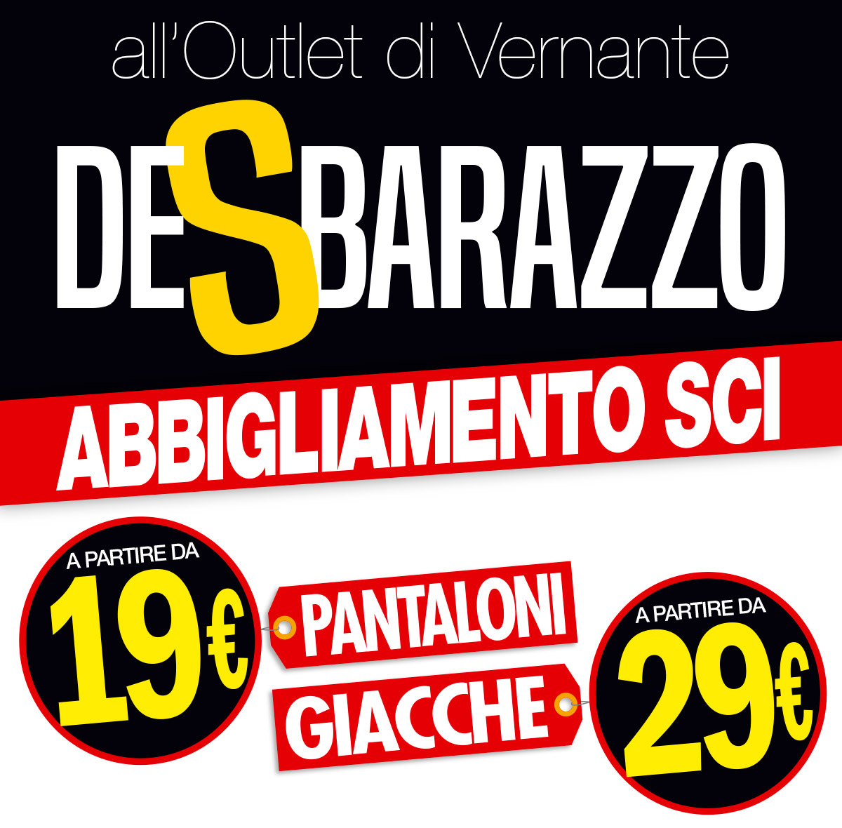 desbarazzo outlet vernante abbigliamento sci