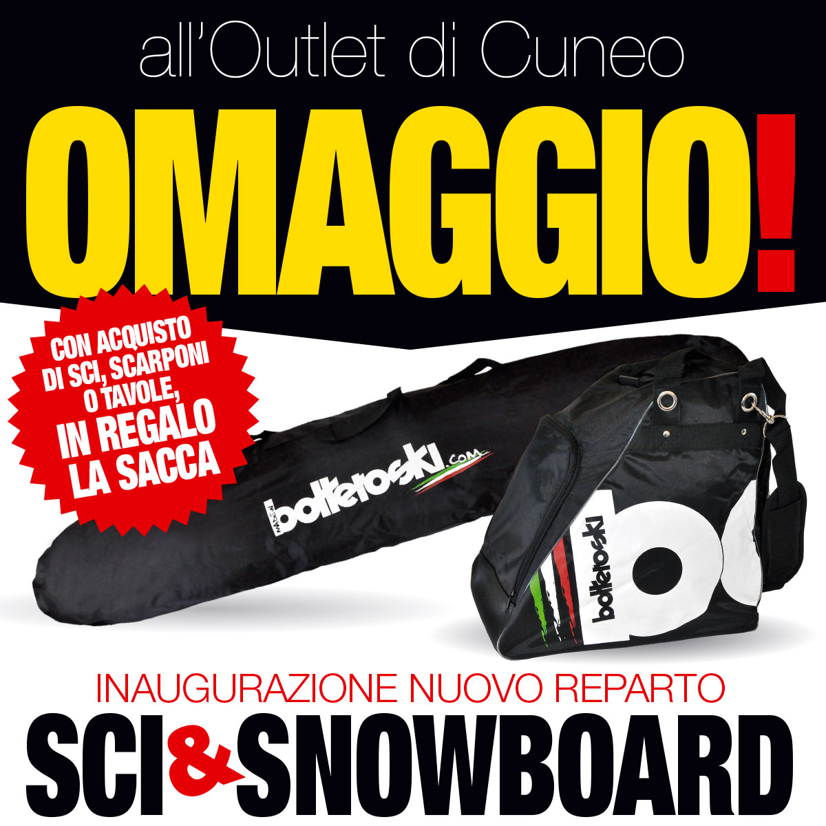 outlet bottero ski di cuneo sacca in omaggio